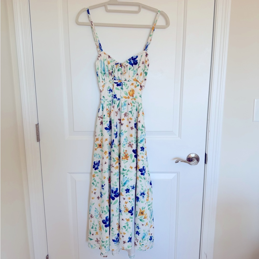 Floral print maxi dress